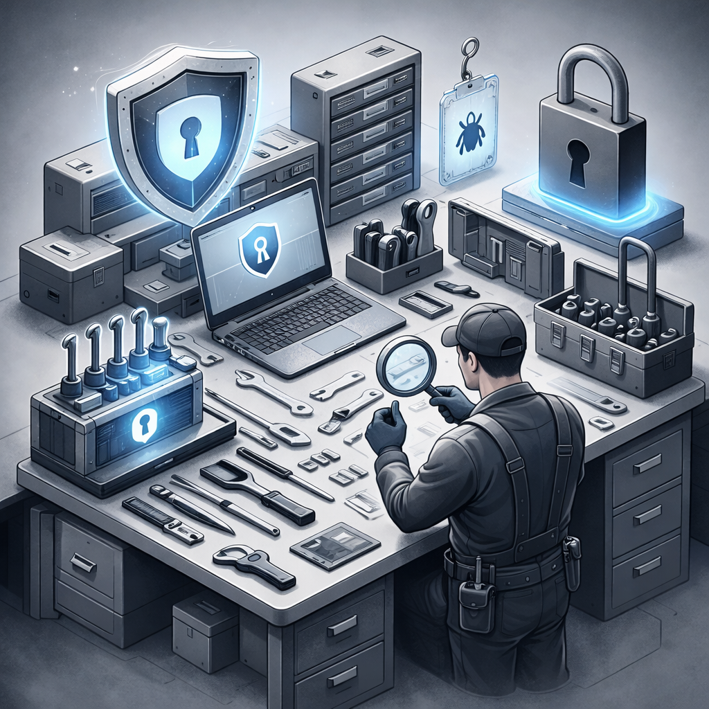 Visual concept for an article titled "Understanding Types of Hacks & Their Specifics for Your Website"